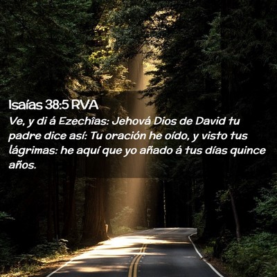 Picture 02 - Isaías 38:5 RVA - Ve, y di á Ezechîas: Jehová Dios de David tu - Bible Verse Picture