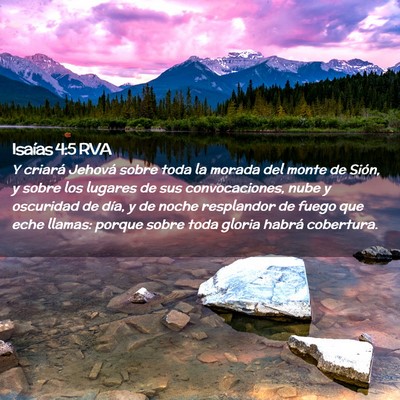 Picture 02 - Isaías 4:5 RVA - Y criará Jehová sobre toda la morada del monte - Bible Verse Picture