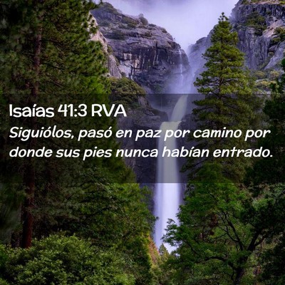 Picture 02 - Isaías 41:3 RVA - Siguiólos, pasó en paz por camino por donde sus - Bible Verse Picture
