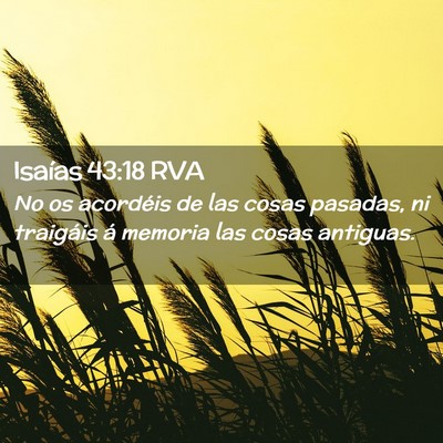 Picture 02 - Isaías 43:18 RVA - No os acordéis de las cosas pasadas, ni - Bible Verse Picture