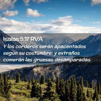 Picture 02 - Isaías 5:17 RVA - Y los corderos serán apacentados según su - Bible Verse Picture