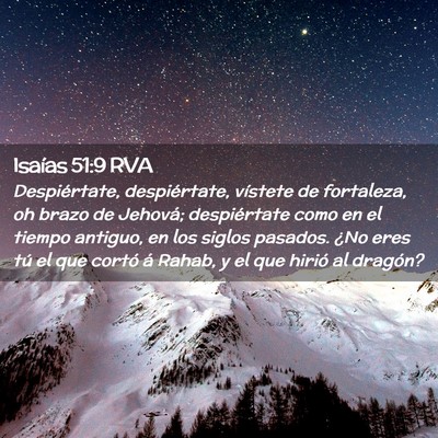 Picture 02 - Isaías 51:9 RVA - Despiértate, despiértate, vístete de - Bible Verse Picture