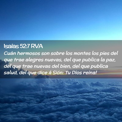 Picture 02 - Isaías 52:7 RVA - Cuán hermosos son sobre los montes los pies del - Bible Verse Picture