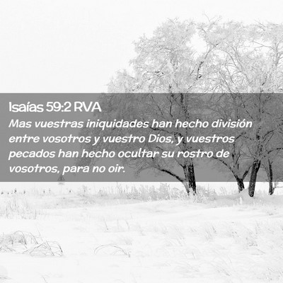 Picture 02 - Isaías 59:2 RVA - Mas vuestras iniquidades han hecho división - Bible Verse Picture