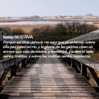 Picture 02 - Isaías 66:12 RVA - Porque así dice Jehová: He aquí que yo - Bible Verse Picture