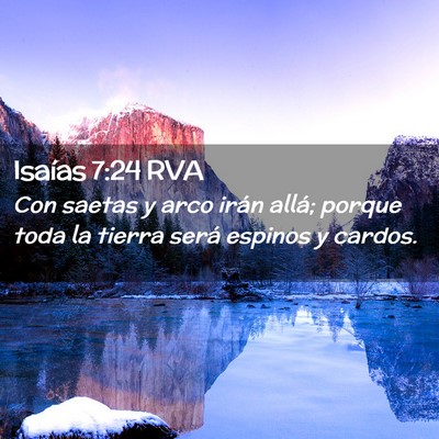 Picture 02 - Isaías 7:24 RVA - Con saetas y arco irán allá; porque toda la - Bible Verse Picture
