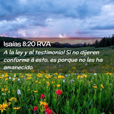 Picture 02 - Isaías 8:20 RVA - A la ley y al testimonio! Si no dijeren conforme - Bible Verse Picture