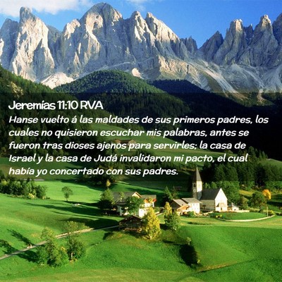 Picture 02 - Jeremías 11:10 RVA - Hanse vuelto á las maldades de sus primeros - Bible Verse Picture