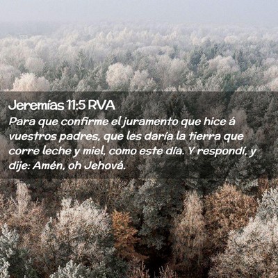 Picture 02 - Jeremías 11:5 RVA - Para que confirme el juramento que hice á - Bible Verse Picture