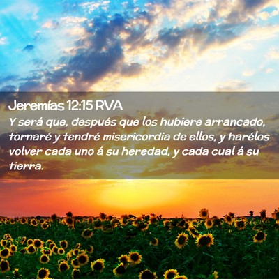Picture 02 - Jeremías 12:15 RVA - Y será que, después que los hubiere arrancado, - Bible Verse Picture