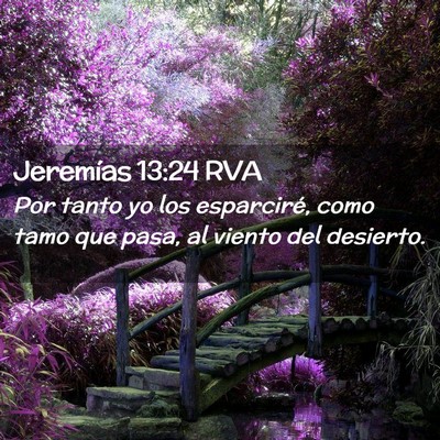 Picture 02 - Jeremías 13:24 RVA - Por tanto yo los esparciré, como tamo que pasa, - Bible Verse Picture