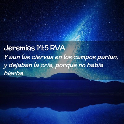 Picture 02 - Jeremías 14:5 RVA - Y aun las ciervas en los campos parían, y - Bible Verse Picture