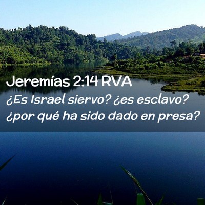 Picture 02 - Jeremías 2:14 RVA - ¿Es Israel siervo? ¿es esclavo? ¿por qué ha - Bible Verse Picture