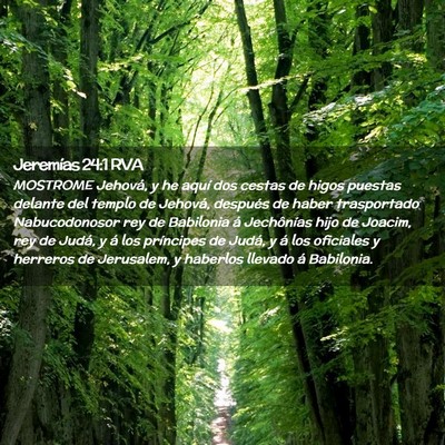 Picture 02 - Jeremías 24:1 RVA - MOSTROME Jehová, y he aquí dos cestas de higos - Bible Verse Picture