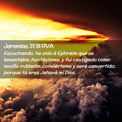 Picture 02 - Jeremías 31:18 RVA - Escuchando, he oído á Ephraim que se lamentaba: - Bible Verse Picture