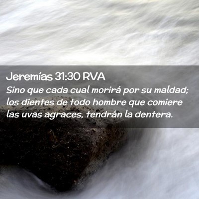 Picture 02 - Jeremías 31:30 RVA - Sino que cada cual morirá por su maldad; los - Bible Verse Picture