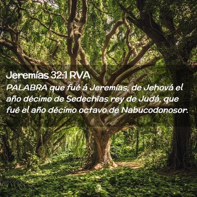 Picture 02 - Jeremías 32:1 RVA - PALABRA que fué á Jeremías, de Jehová el año - Bible Verse Picture