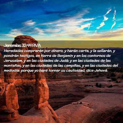 Picture 02 - Jeremías 32:44 RVA - Heredades comprarán por dinero, y harán carta, - Bible Verse Picture