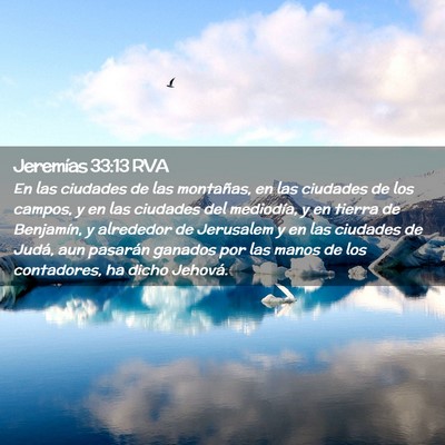 Picture 02 - Jeremías 33:13 RVA - En las ciudades de las montañas, en las ciudades - Bible Verse Picture