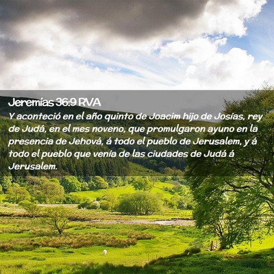 Picture 02 - Jeremías 36:9 RVA - Y aconteció en el año quinto de Joacim hijo de - Bible Verse Picture