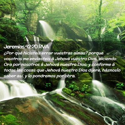 Picture 02 - Jeremías 42:20 RVA - ¿Por qué hicisteis errar vuestras almas? porque - Bible Verse Picture