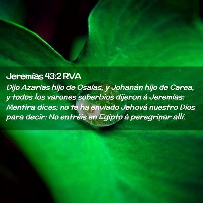 Picture 02 - Jeremías 43:2 RVA - Dijo Azarías hijo de Osaías, y Johanán hijo de - Bible Verse Picture