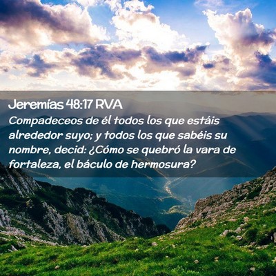 Picture 02 - Jeremías 48:17 RVA - Compadeceos de él todos los que estáis - Bible Verse Picture