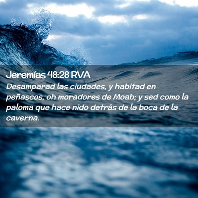 Picture 02 - Jeremías 48:28 RVA - Desamparad las ciudades, y habitad en peñascos, - Bible Verse Picture