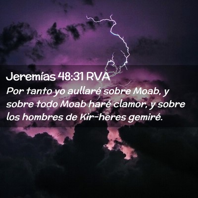 Picture 02 - Jeremías 48:31 RVA - Por tanto yo aullaré sobre Moab, y sobre todo - Bible Verse Picture