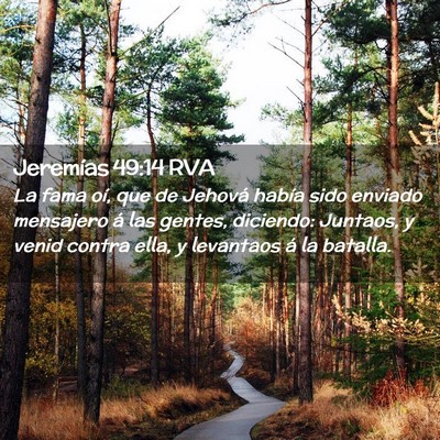 Picture 02 - Jeremías 49:14 RVA - La fama oí, que de Jehová había sido enviado - Bible Verse Picture