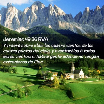 Picture 02 - Jeremías 49:36 RVA - Y traeré sobre Elam los cuatro vientos de los - Bible Verse Picture