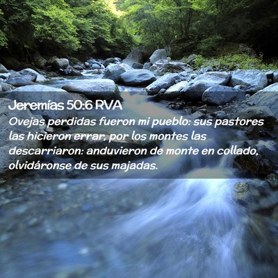 Picture 02 - Jeremías 50:6 RVA - Ovejas perdidas fueron mi pueblo: sus pastores - Bible Verse Picture