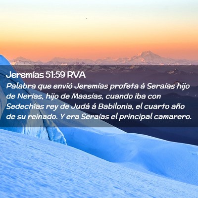 Picture 02 - Jeremías 51:59 RVA - Palabra que envió Jeremías profeta á Seraías - Bible Verse Picture