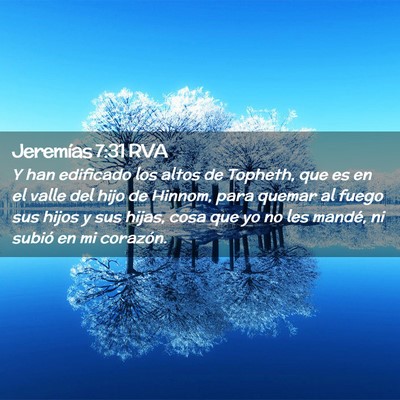 Picture 02 - Jeremías 7:31 RVA - Y han edificado los altos de Topheth, que es en - Bible Verse Picture