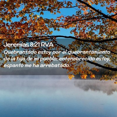 Picture 02 - Jeremías 8:21 RVA - Quebrantado estoy por el quebrantamiento de la - Bible Verse Picture