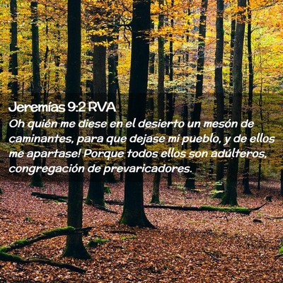 Picture 02 - Jeremías 9:2 RVA - Oh quién me diese en el desierto un mesón de - Bible Verse Picture