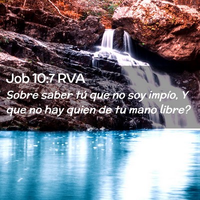 Picture 02 - Job 10:7 RVA - Sobre saber tú que no soy impío, Y que no hay - Bible Verse Picture