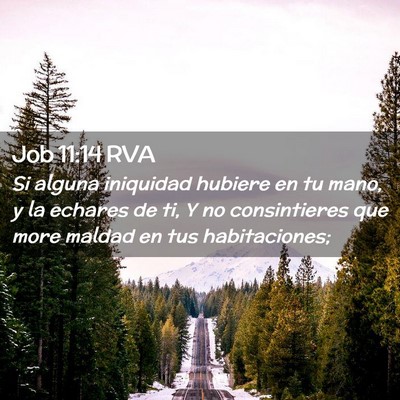 Picture 02 - Job 11:14 RVA - Si alguna iniquidad hubiere en tu mano, y la - Bible Verse Picture