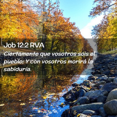 Picture 02 - Job 12:2 RVA - Ciertamente que vosotros sois el pueblo; Y con - Bible Verse Picture