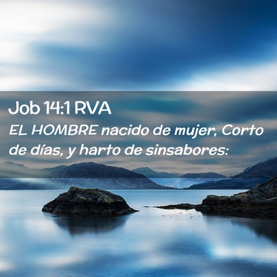 Picture 02 - Job 14:1 RVA - EL HOMBRE nacido de mujer, Corto de días, y - Bible Verse Picture