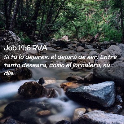 Picture 02 - Job 14:6 RVA - Si tú lo dejares, él dejará de ser: Entre - Bible Verse Picture