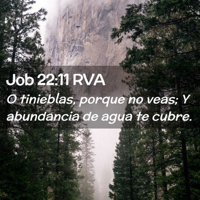 Picture 02 - Job 22:11 RVA - O tinieblas, porque no veas; Y abundancia de agua - Bible Verse Picture