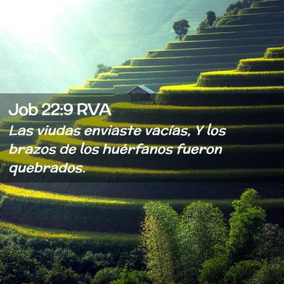Picture 02 - Job 22:9 RVA - Las viudas enviaste vacías, Y los brazos de los - Bible Verse Picture