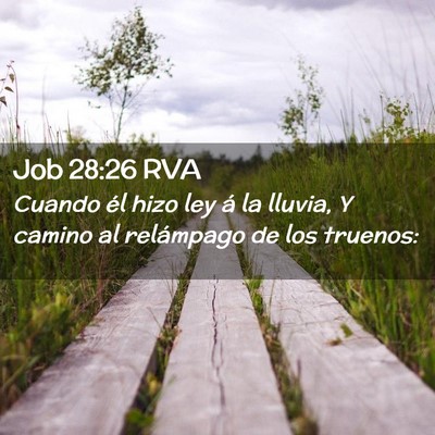 Picture 02 - Job 28:26 RVA - Cuando él hizo ley á la lluvia, Y camino al - Bible Verse Picture
