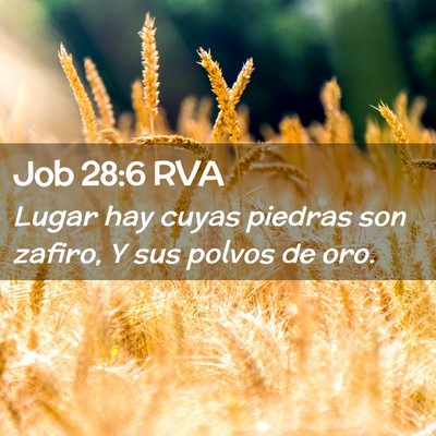 Picture 02 - Job 28:6 RVA - Lugar hay cuyas piedras son zafiro, Y sus polvos - Bible Verse Picture