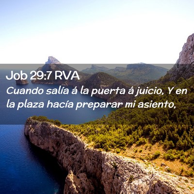 Picture 02 - Job 29:7 RVA - Cuando salía á la puerta á juicio, Y en la - Bible Verse Picture