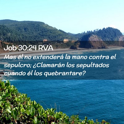 Picture 02 - Job 30:24 RVA - Mas él no extenderá la mano contra el sepulcro; - Bible Verse Picture