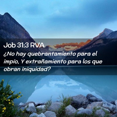Picture 02 - Job 31:3 RVA - ¿No hay quebrantamiento para el impío, Y - Bible Verse Picture
