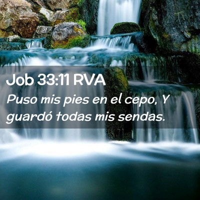 Picture 02 - Job 33:11 RVA - Puso mis pies en el cepo, Y guardó todas mis - Bible Verse Picture