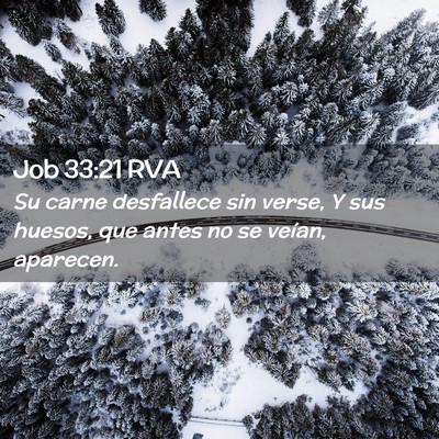 Picture 02 - Job 33:21 RVA - Su carne desfallece sin verse, Y sus huesos, que - Bible Verse Picture